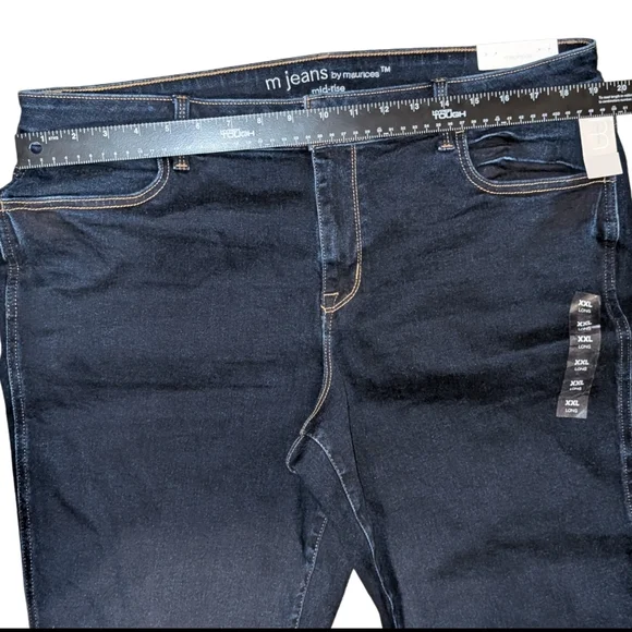 NWT M Jeans by Maurices Vintage Dark Wash Mid Rise Jegging, Size XXL Long - Picture 8 of 10